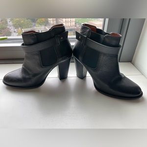 Madewell Lonnie Strap Black Stacked Heel Ankle Bootie